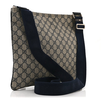 Gucci GG Plus Monogram Large Flat Messenger Bag Beige Blue 3 of 13