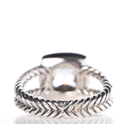 David Yurman Sterling Silver Diamond White Topaz 7mm Petite Albion Ring 52 6 4 of 5