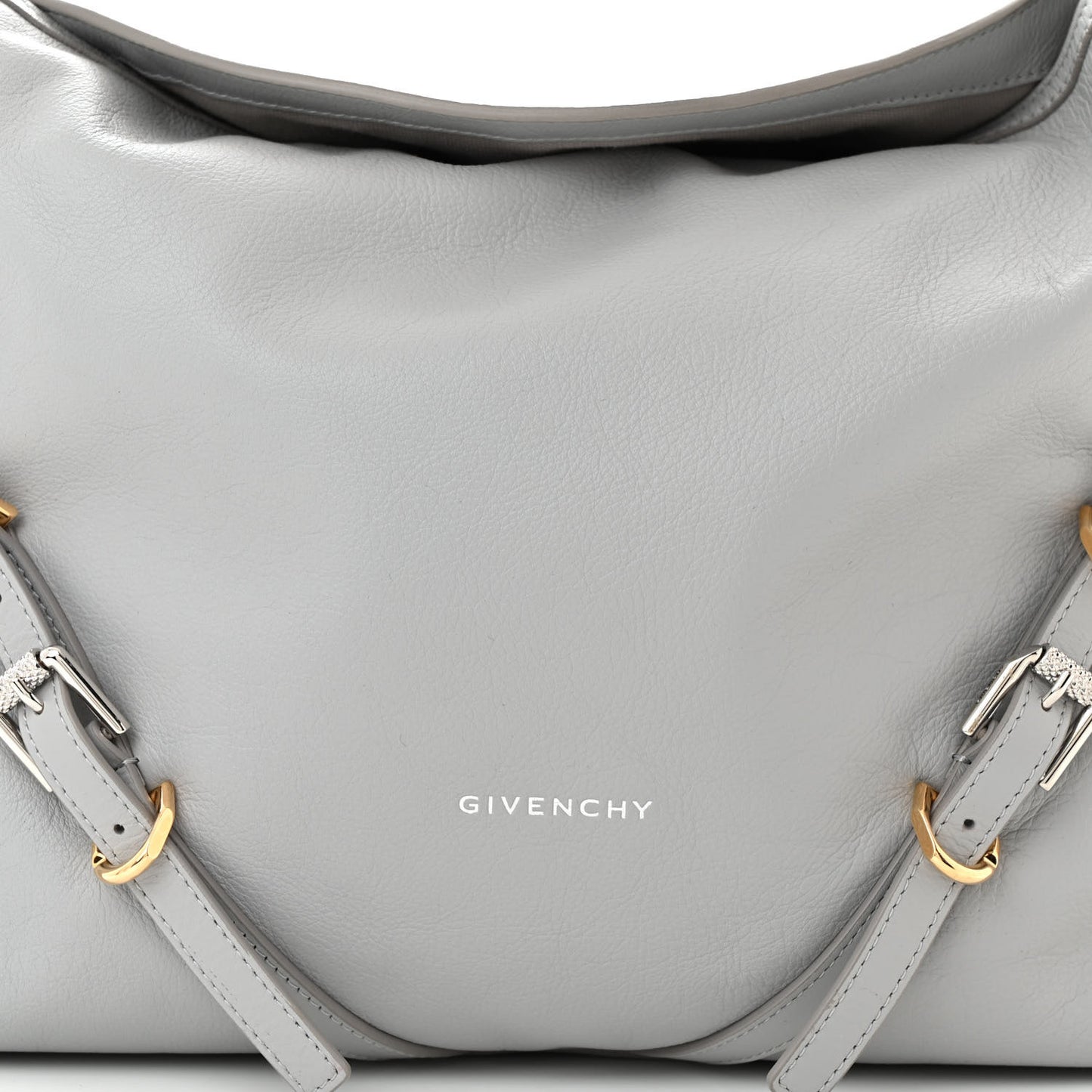 Calfskin Medium Voyou Bag Light Grey