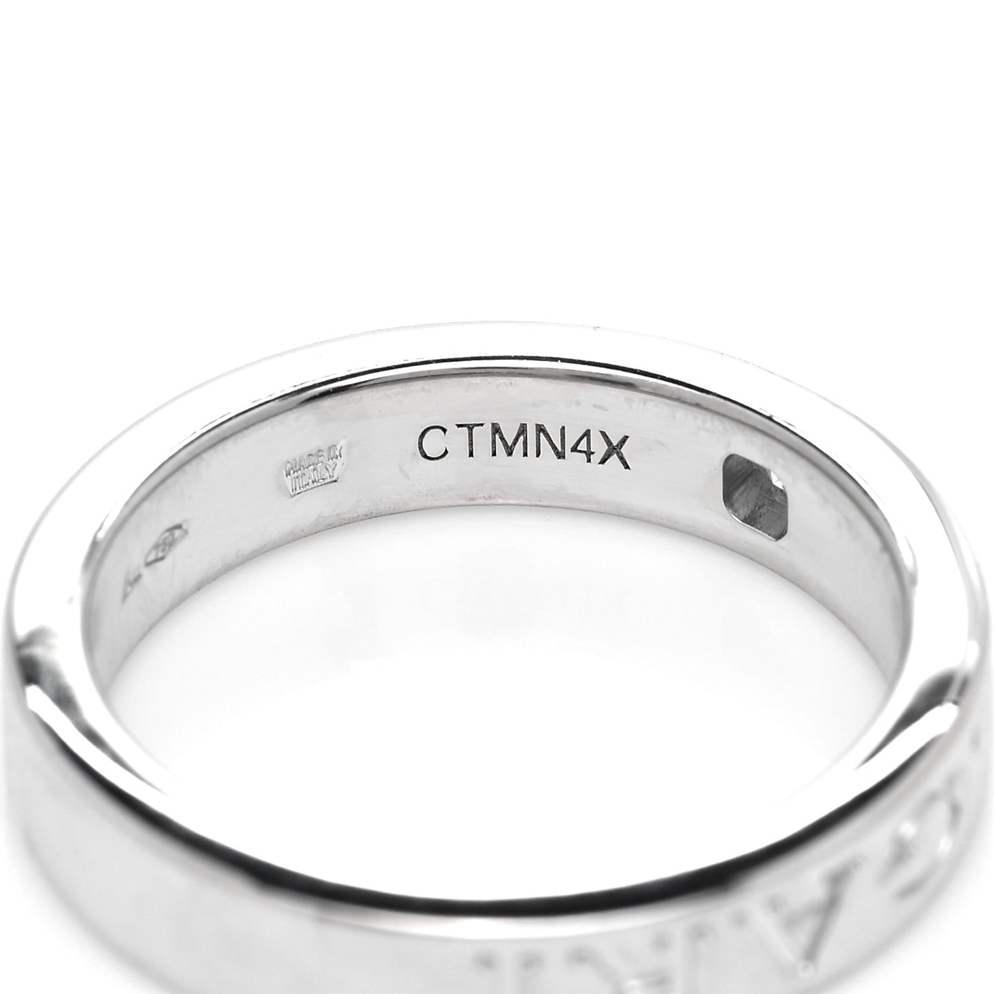 18K White Gold Diamond B.Zero1 Essential Band Ring 53 6.5