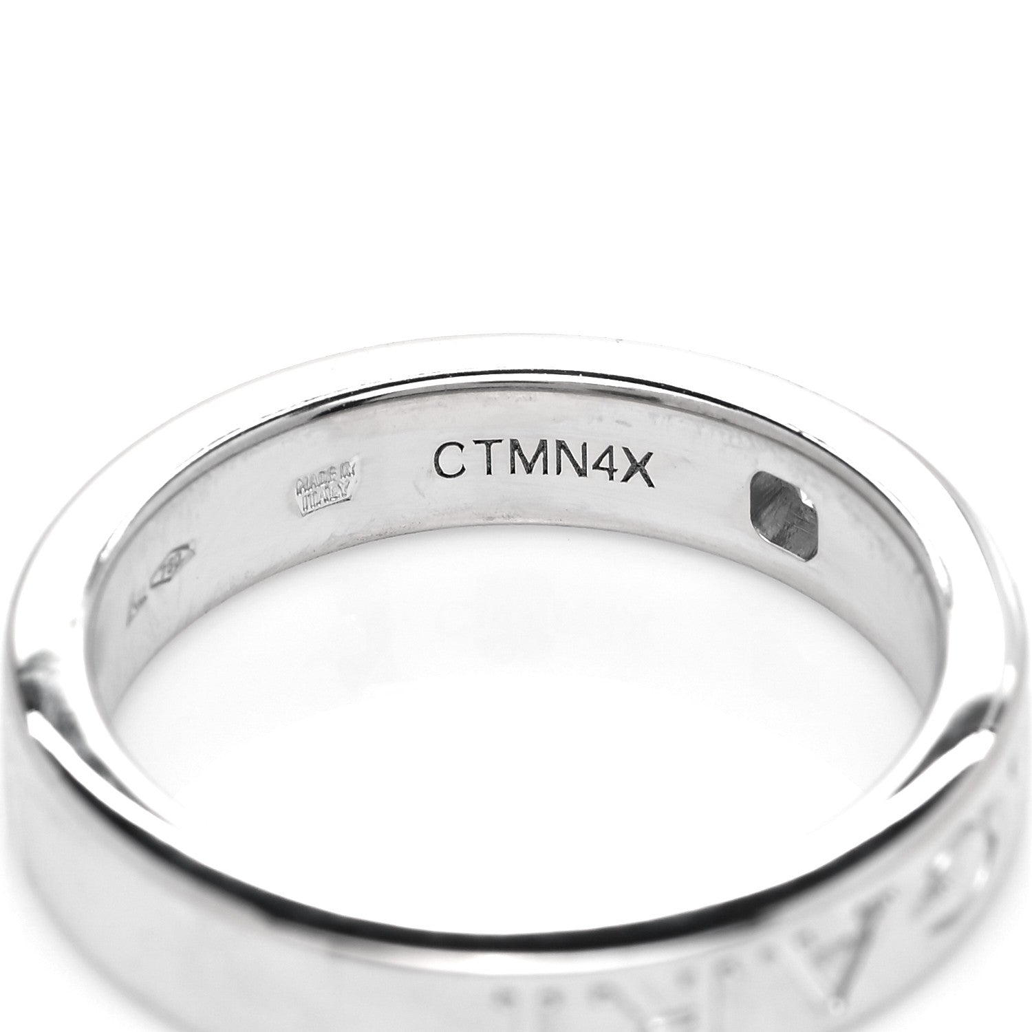 Bulgari 18K White Gold Diamond B.Zero1 Essential Band Ring 53 6.5 8 of 8