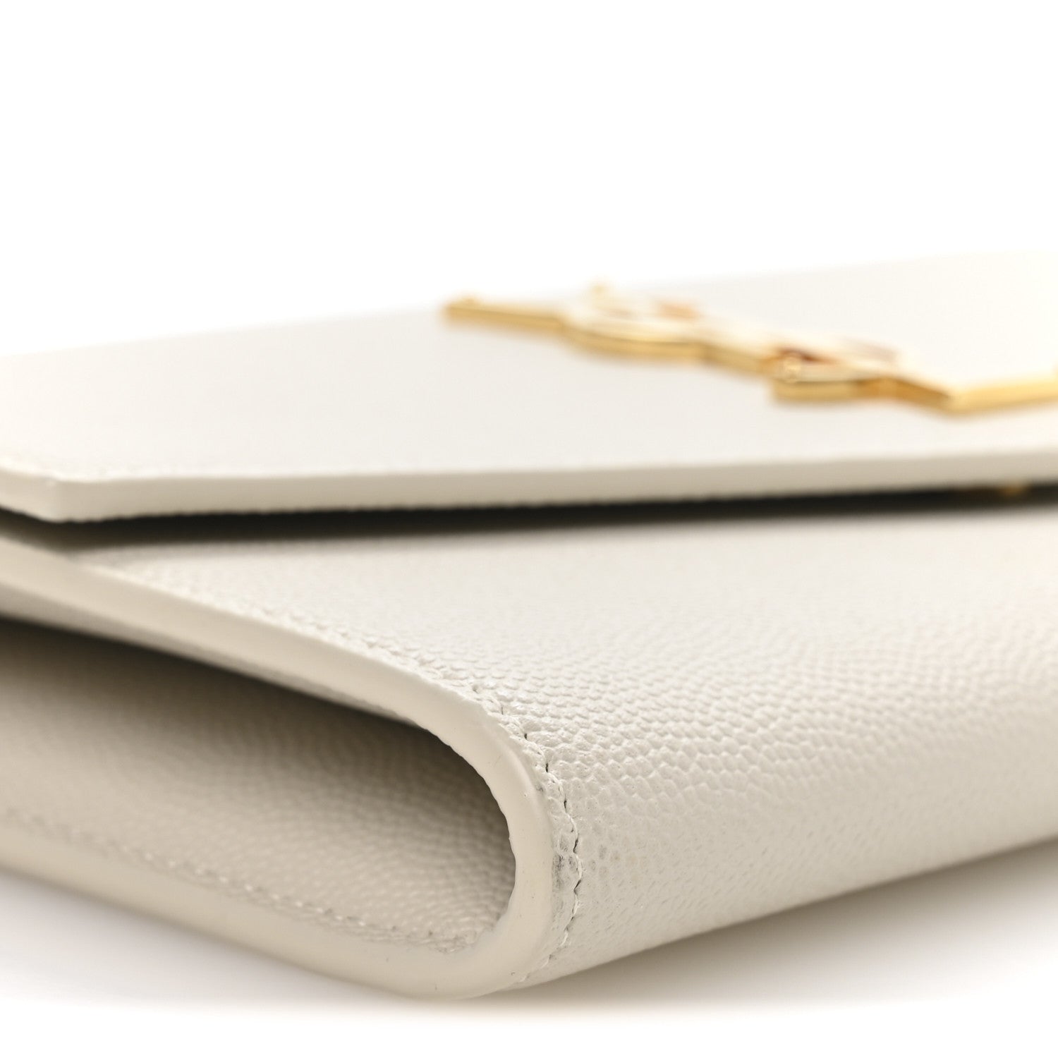 Saint Laurent Grain De Poudre Monogram Uptown Chain Wallet Crema Soft 10 of 11
