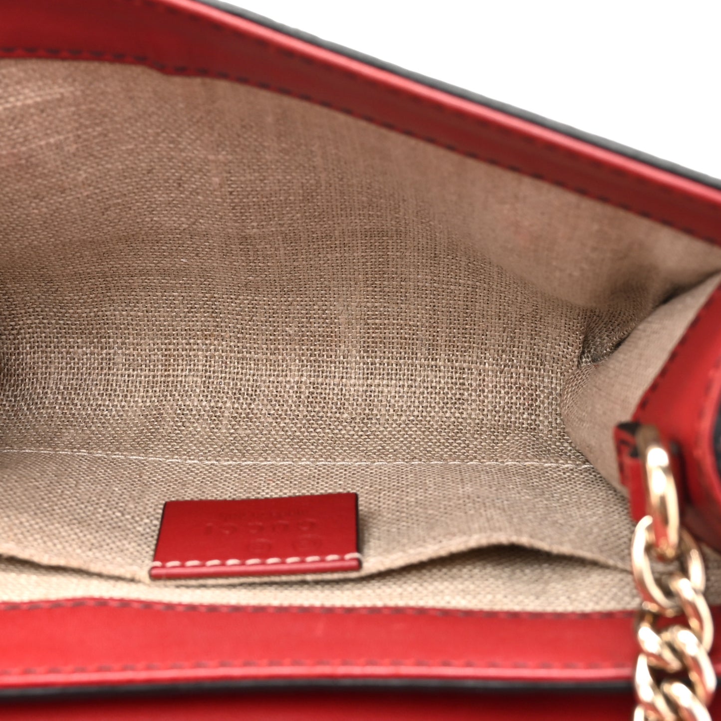 Soft Microguccissima Mini Emily Chain Shoulder Bag Rosso