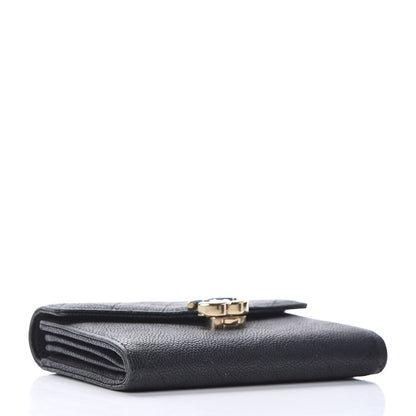 Chanel Caviar Quilted Medium CC Box Flap Wallet Black Navy 4 of 7