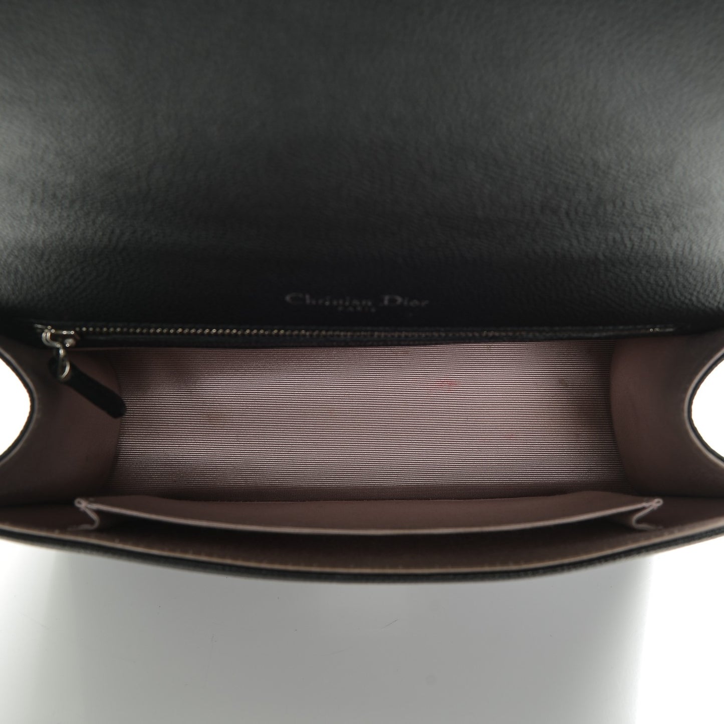 Grained Calfskin Medium Diorama Flap Bag Black