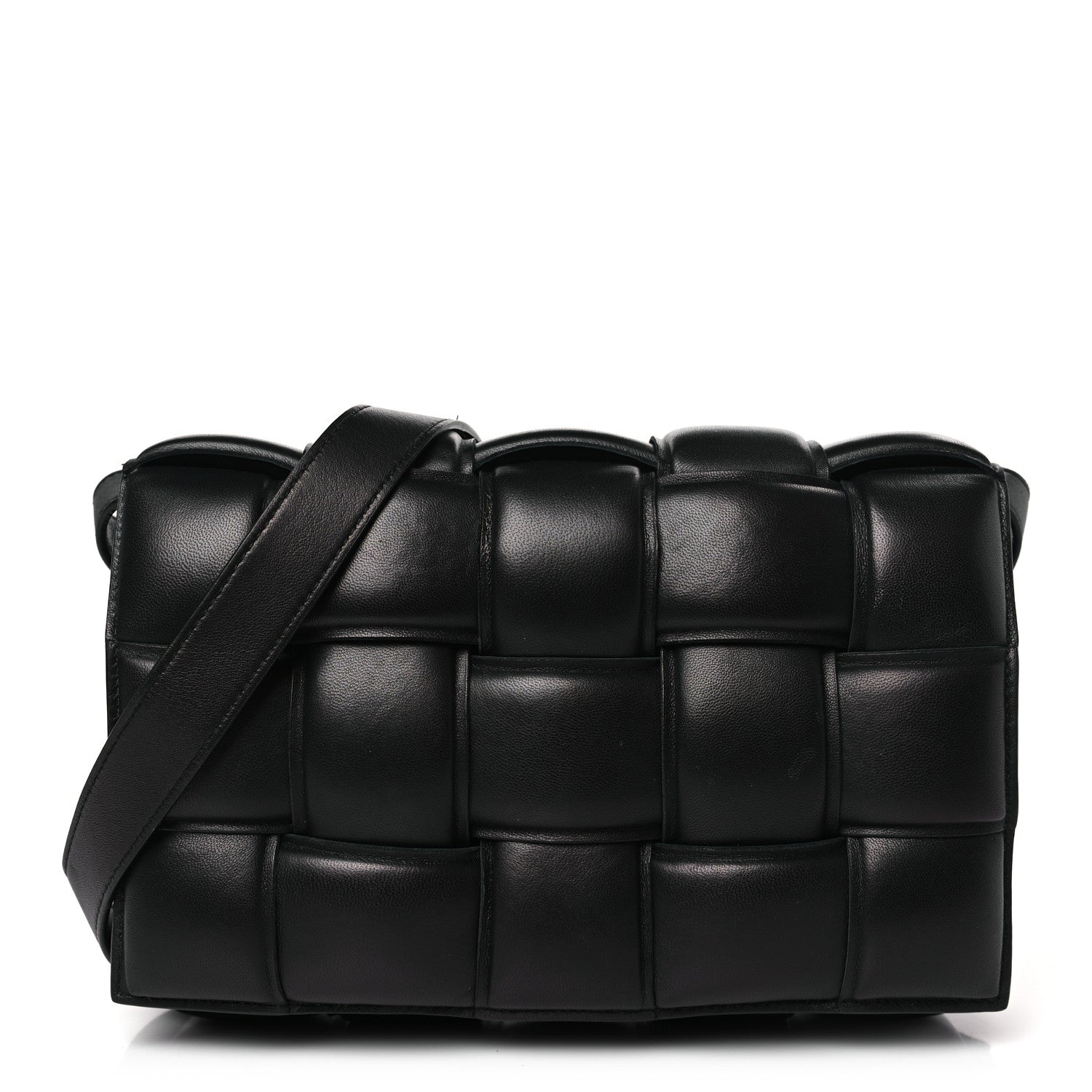 Bottega Veneta Nappa Maxi Intreccio Padded Cassette Crossbody Bag Black 1 of 9