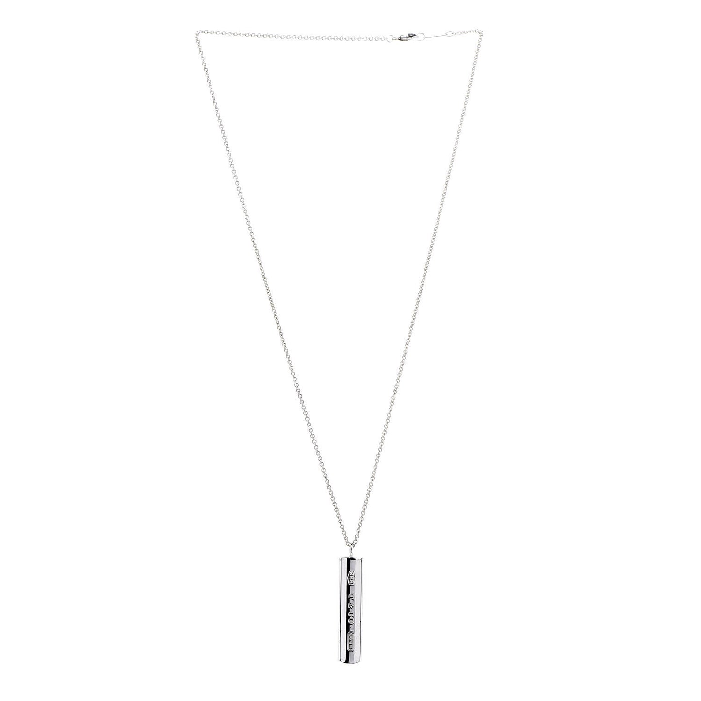 Sterling Silver 1837 Bar Pendant Necklace