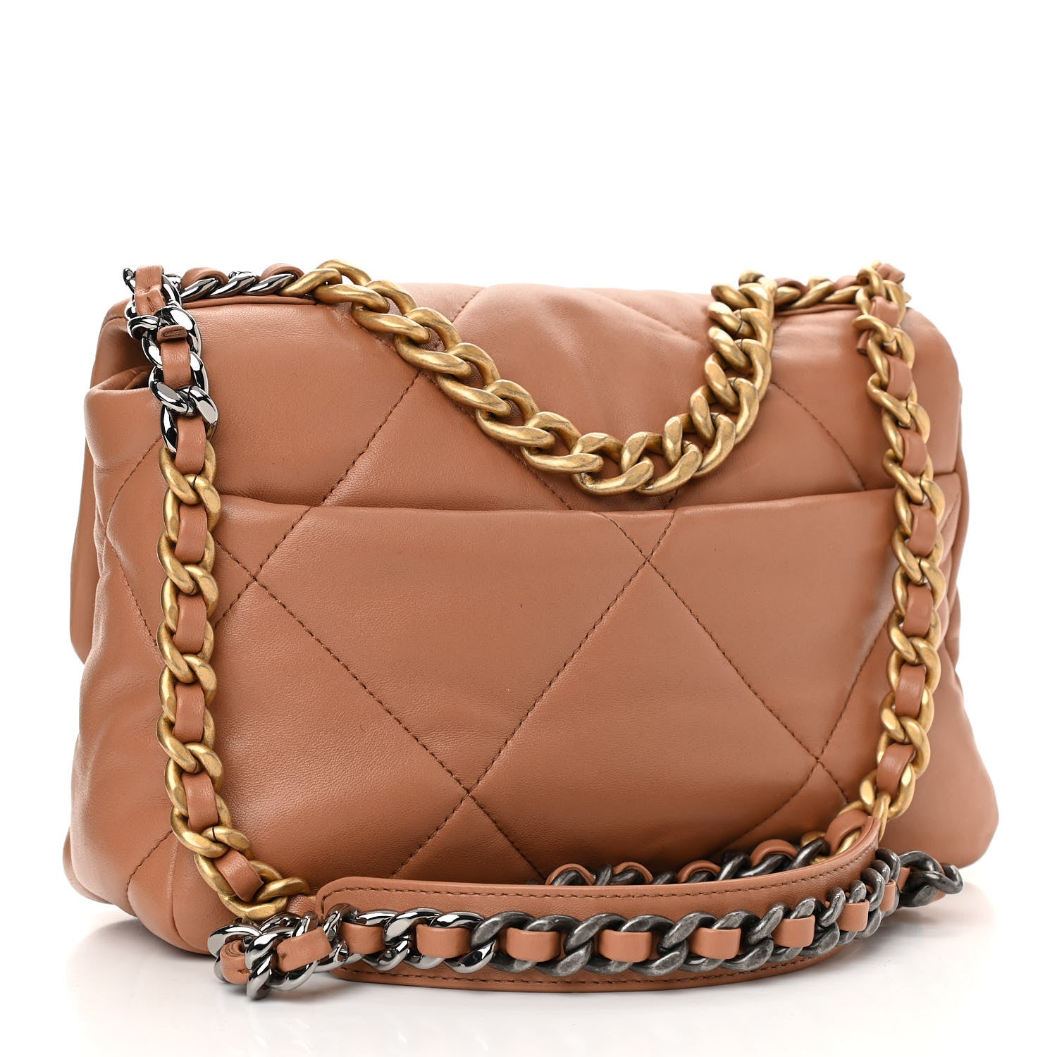 Chanel Lambskin Quilted Medium Chanel 19 Flap Brown 3 of 10