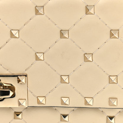 Valentino Garavani Nappa Rockstud Spike Wallet on Chain Light Ivory 10 of 12