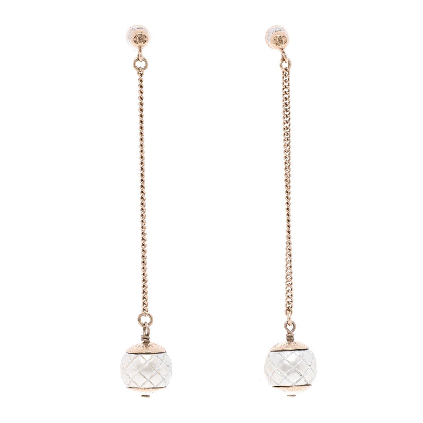 Pearl Dangle Earrings Gold