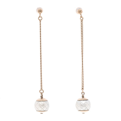 Chanel Pearl Dangle Earrings Gold 1 of 5
