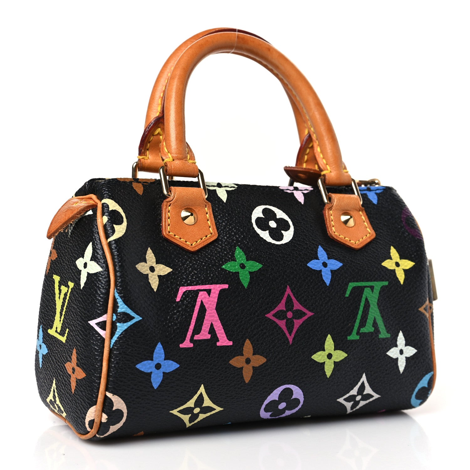Louis Vuitton Monogram Multicolor Mini Sac HL Speedy Black 3 of 7
