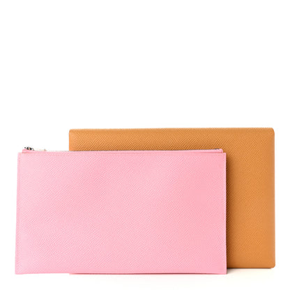 Hermes Epsom Calvi Pouch Colvert Sesame 5p Pink 2 of 10