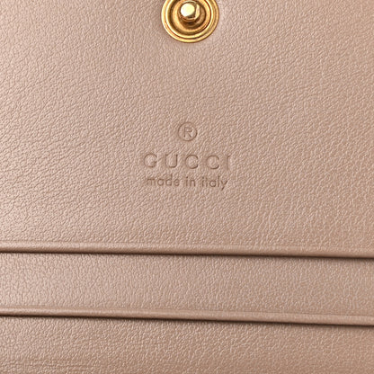 Gucci Calfskin Matelasse GG Marmont Card Case Wallet Porcelain Rose 5 of 6