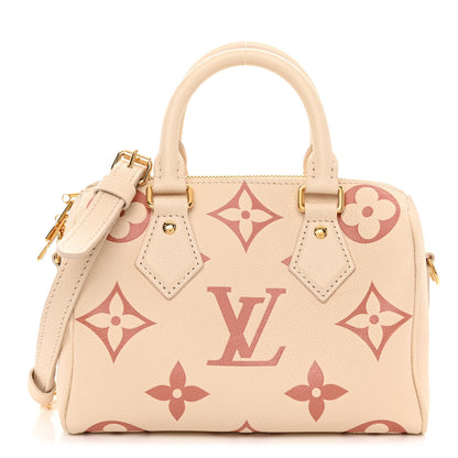 Louis Vuitton LOUIS VUITTON Empreinte Monogram Giant Speedy Bandouliere 20 Creme Rose Trianon 1 of 10