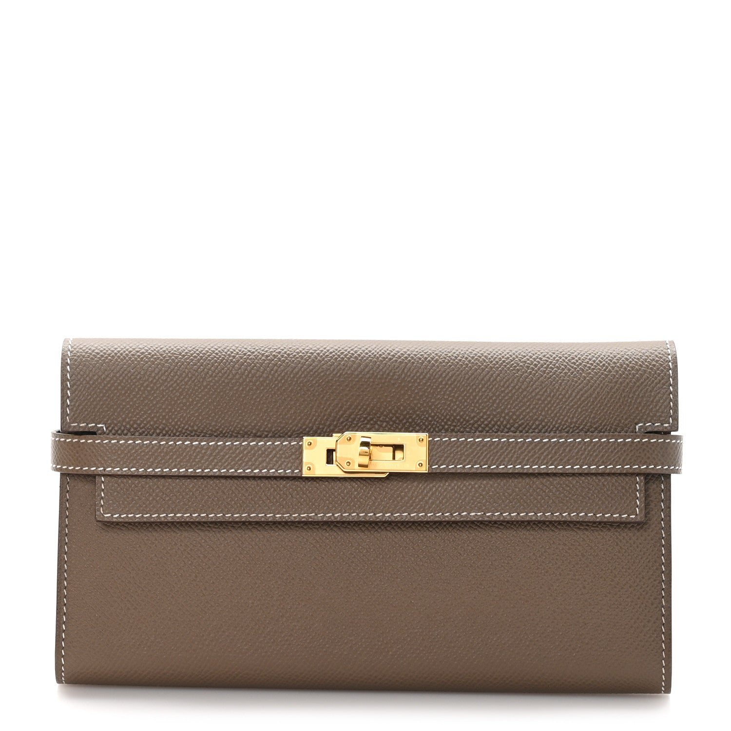 Hermes Epsom Kelly Longue Wallet Etoupe 1 of 13