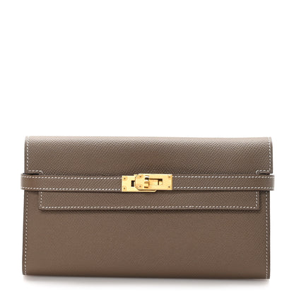 Hermes Epsom Kelly Longue Wallet Etoupe 1 of 13