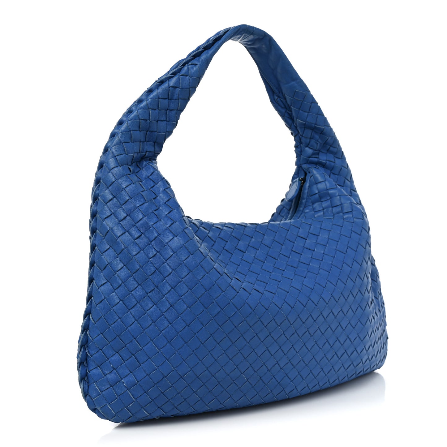 Nappa Intrecciato Medium Veneta Hobo Signal Blue