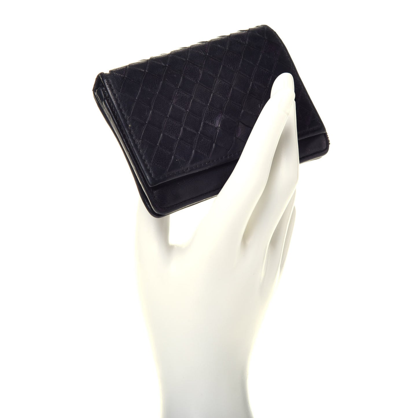 Nappa Intrecciato Card Holder Black