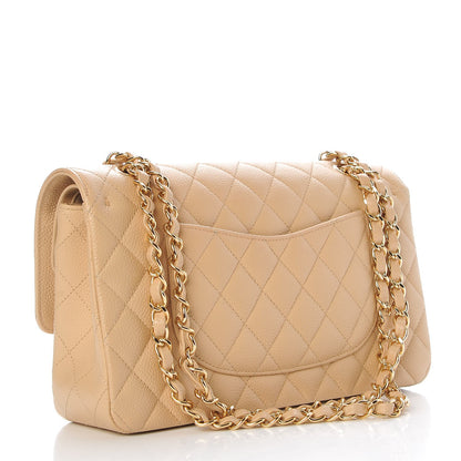 Chanel Caviar Quilted Medium Double Flap Beige Clair 3 of 8