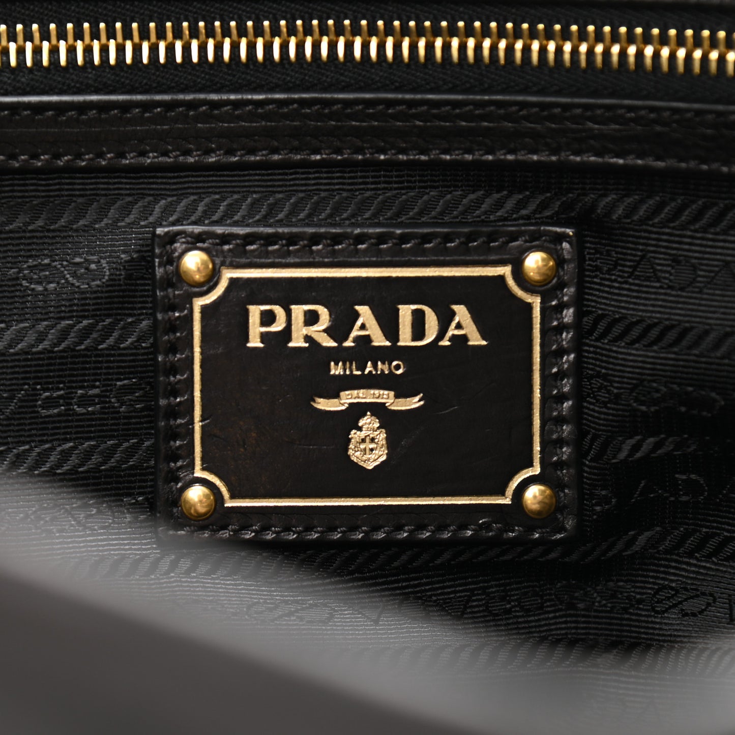 Glace Calf Studded Tote Black