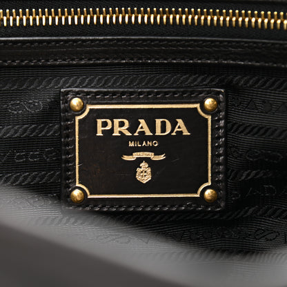Prada Glace Calf Studded Tote Black 5 of 9