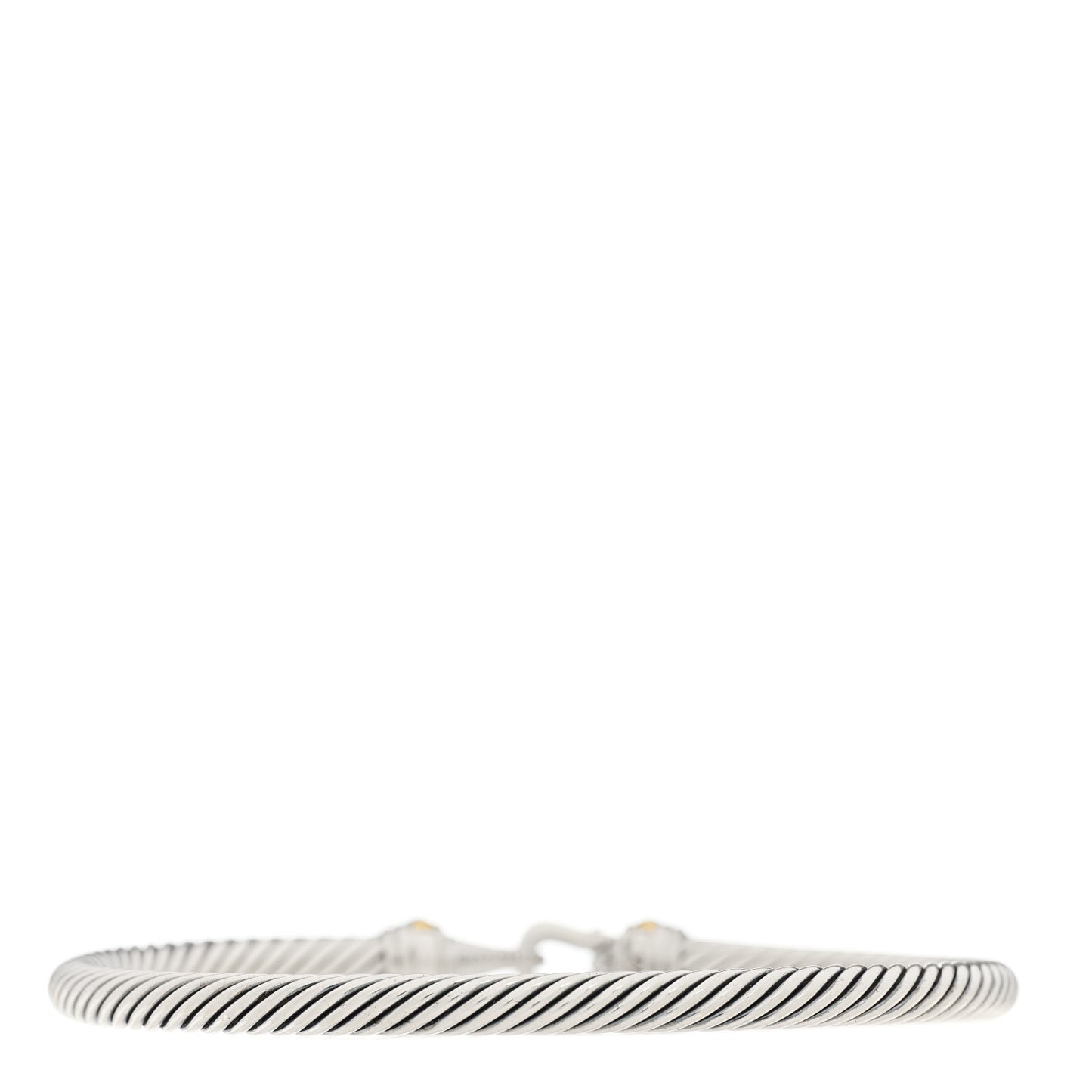 Sterling Silver 18K Yellow Gold 4mm Cable Classics Bracelet
