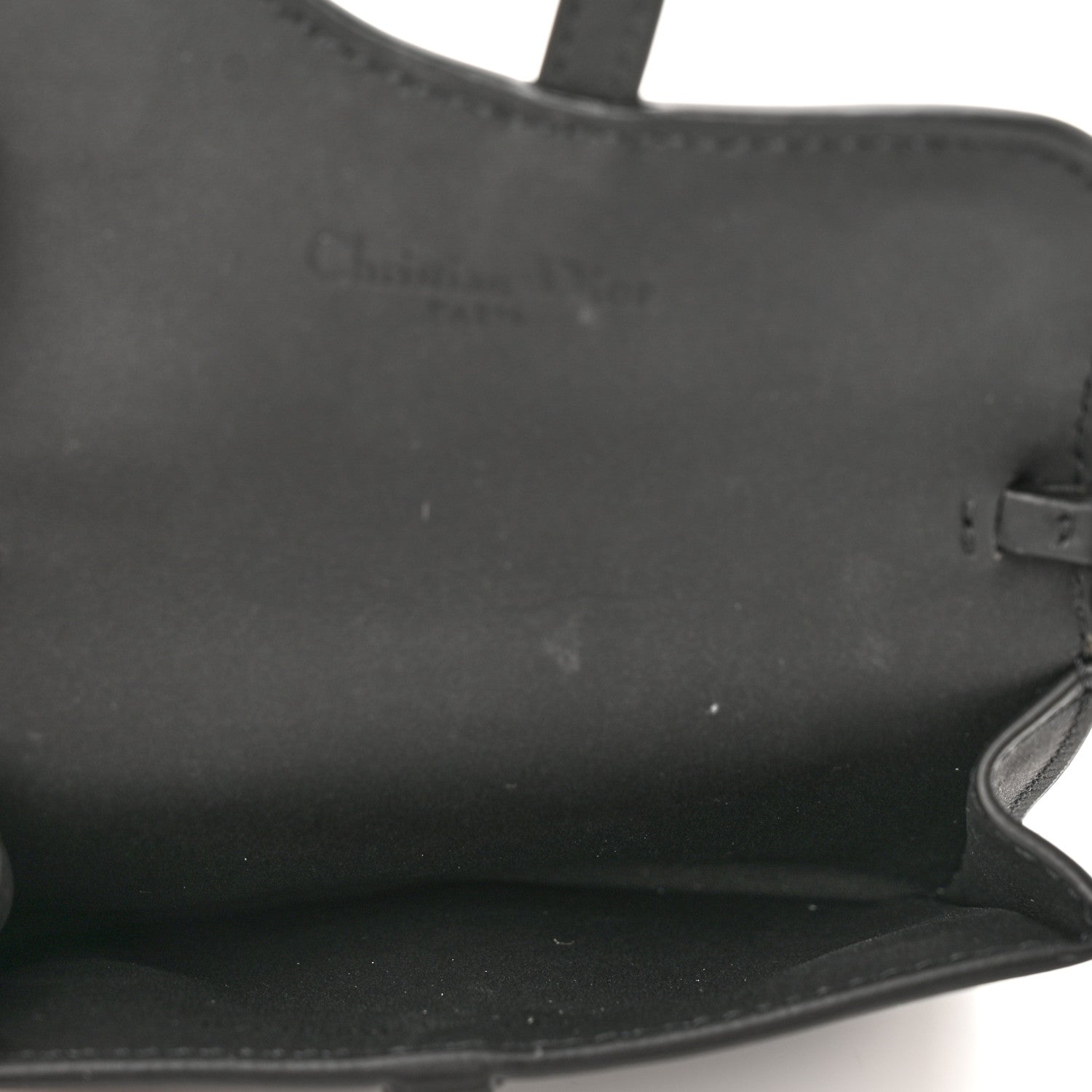Christian Dior Ultra Matte Calfskin Nano Saddle Chain Pouch Black 5 of 9