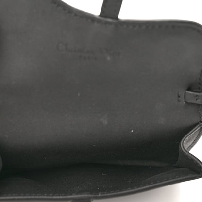 Christian Dior Ultra Matte Calfskin Nano Saddle Chain Pouch Black 5 of 9
