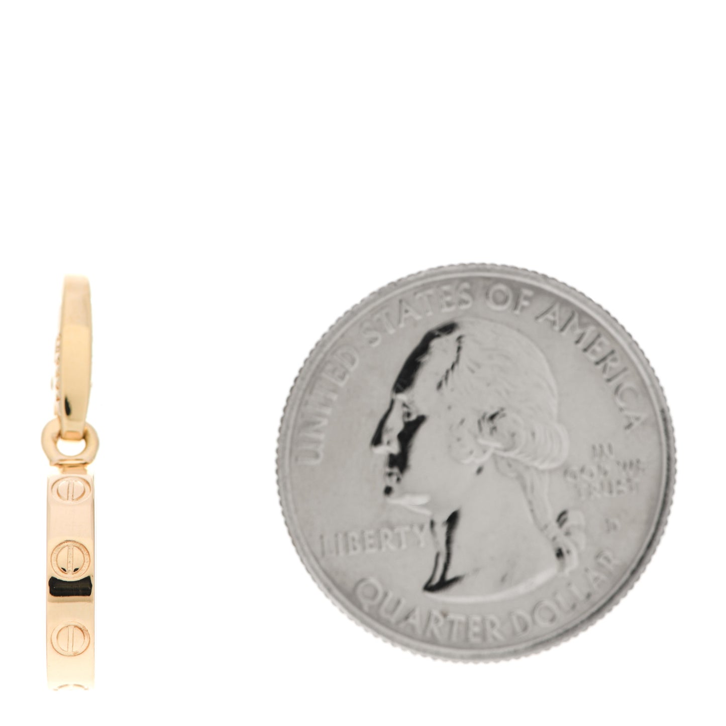 18K Yellow Gold LOVE Ring Charm