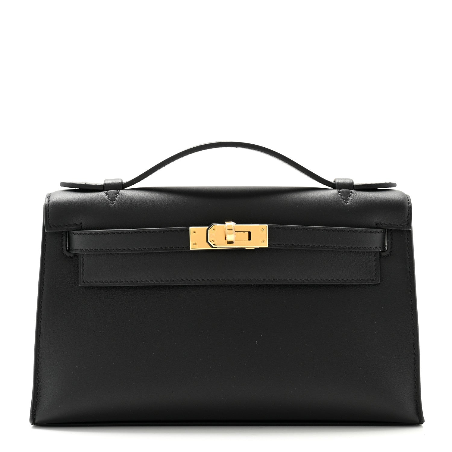Hermes Swift Kelly Pochette Clutch Black 1 of 10