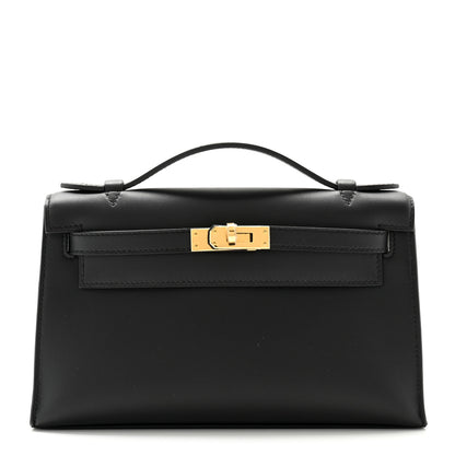 Hermes Swift Kelly Pochette Clutch Black 1 of 10