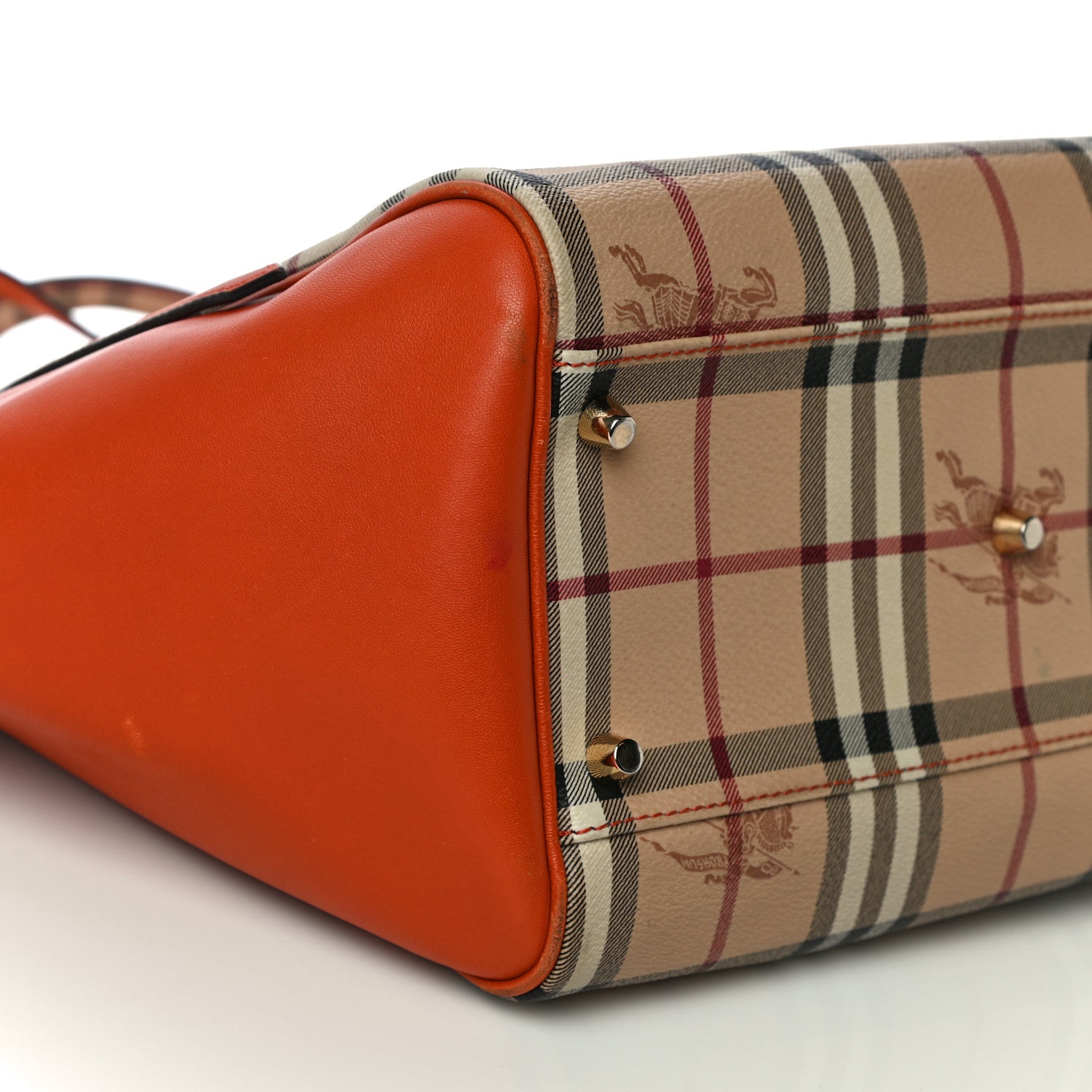 Burberry Haymarket Check Small Canterbury Tote Orange 9 of 20