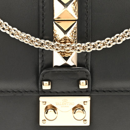Valentino Garavani Vitello Medium Glam Lock Rockstud Flap Black 7 of 9