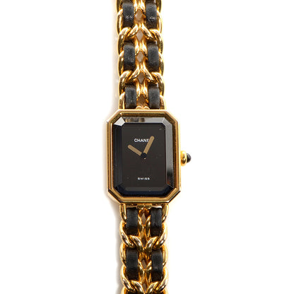 Chanel Stainless Steel Lambskin 20mm Chain Premiere Quartz Watch Gold M 1 of 6