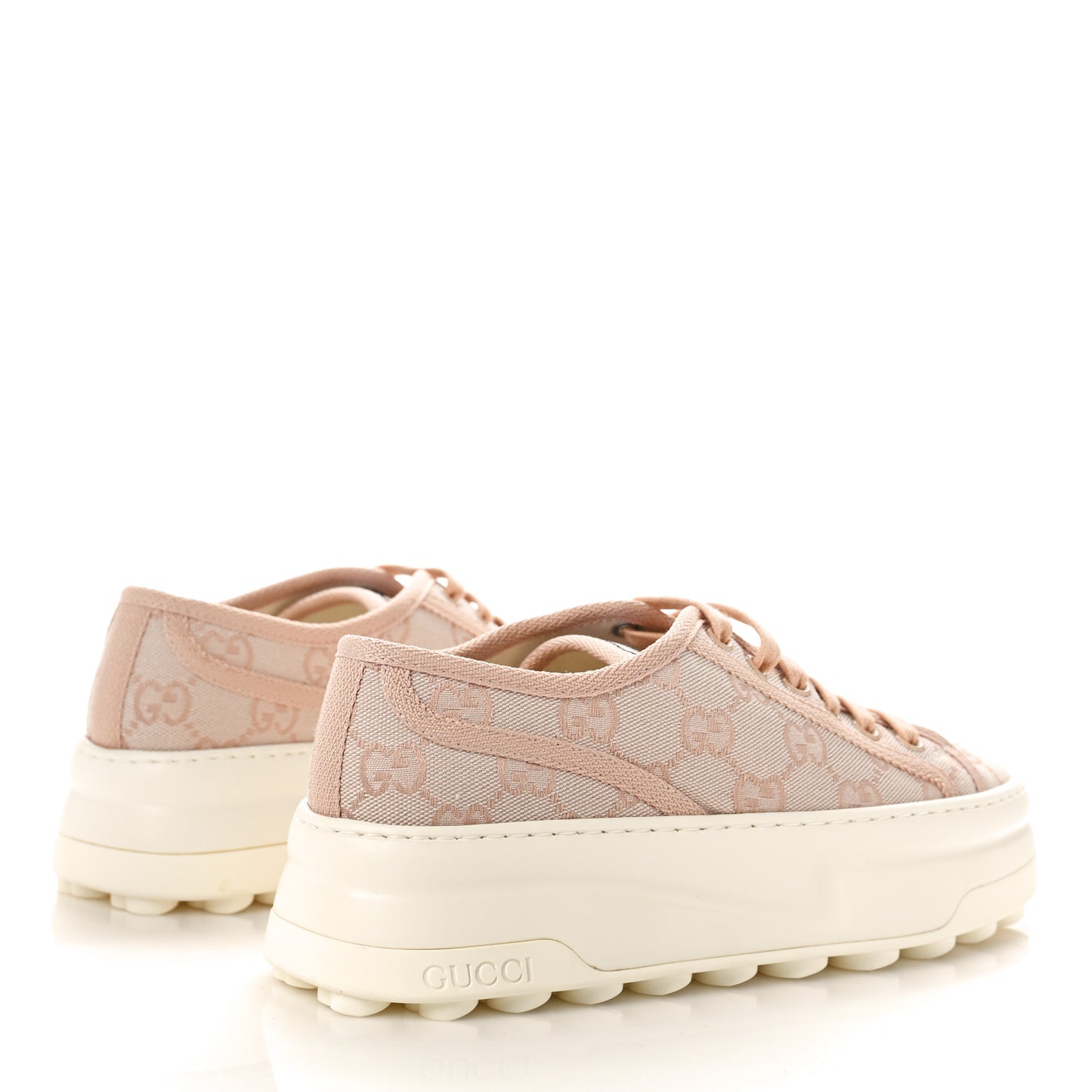 GG Monogram Womens 1977 Tennis Platform 52mm Sneakers 37 37 Skin Rose