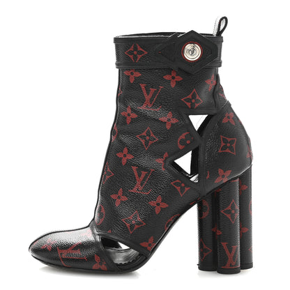 Louis Vuitton Monogram Infrarouge Logomania Ankle Boots 37 Black 1 of 11