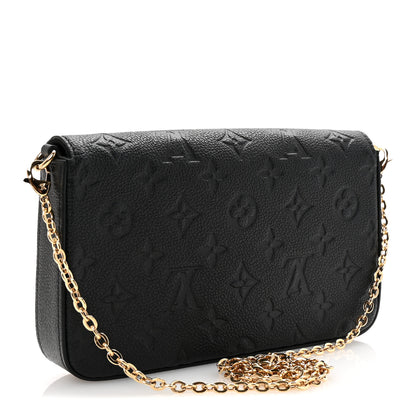Louis Vuitton Empreinte Pochette Felicie Chain Wallet Black 4 of 11