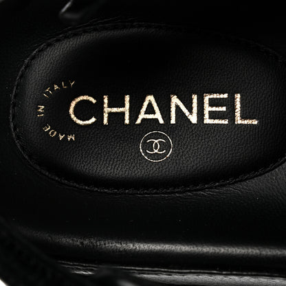 Chanel Grained Calfskin Velcro Dad Sandals 39 Black 8 of 9