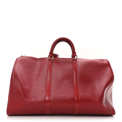 Louis Vuitton Epi Keepall 50 Red 1 of 8