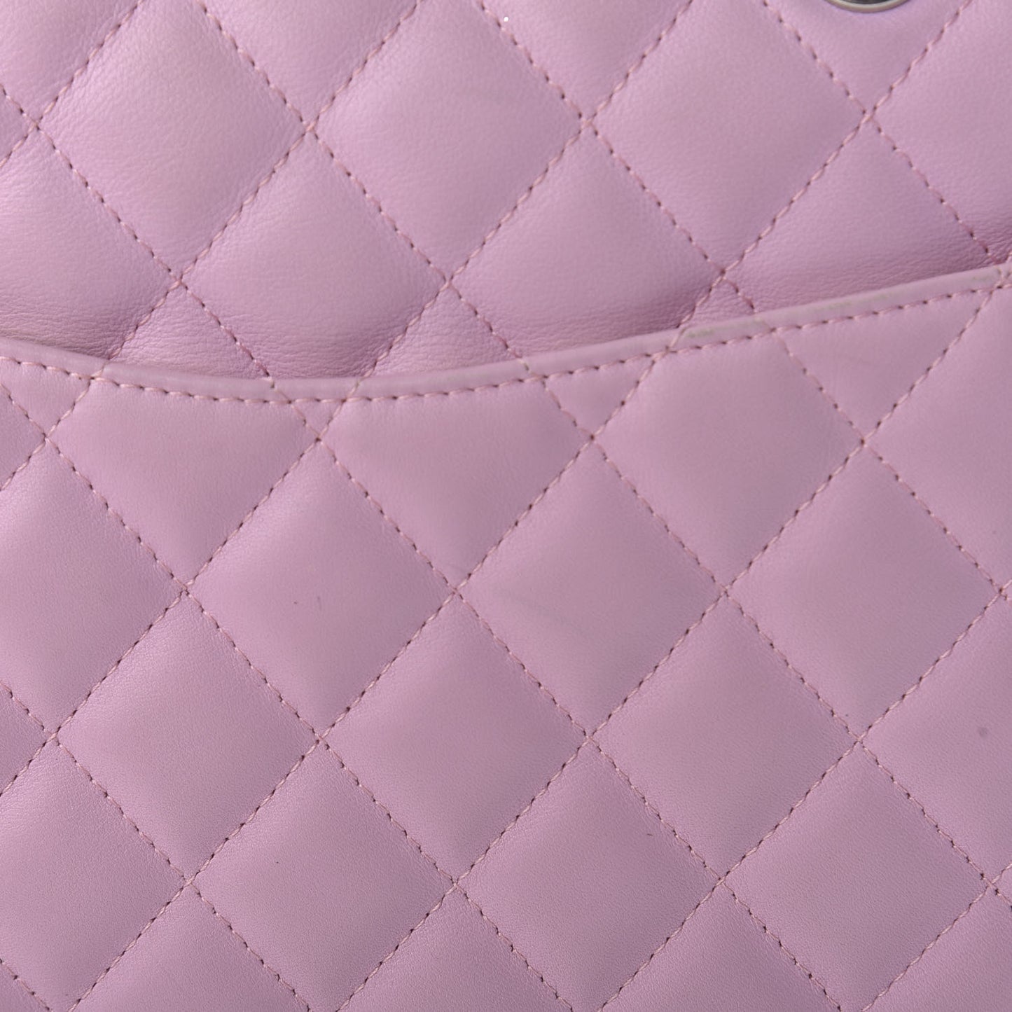 Calfskin Quilted Large Cambon Multipocket Reporter Pink Black