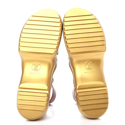 Louis Vuitton Calfskin Monogram LV Archlight Sandal 41 Gold 6 of 12