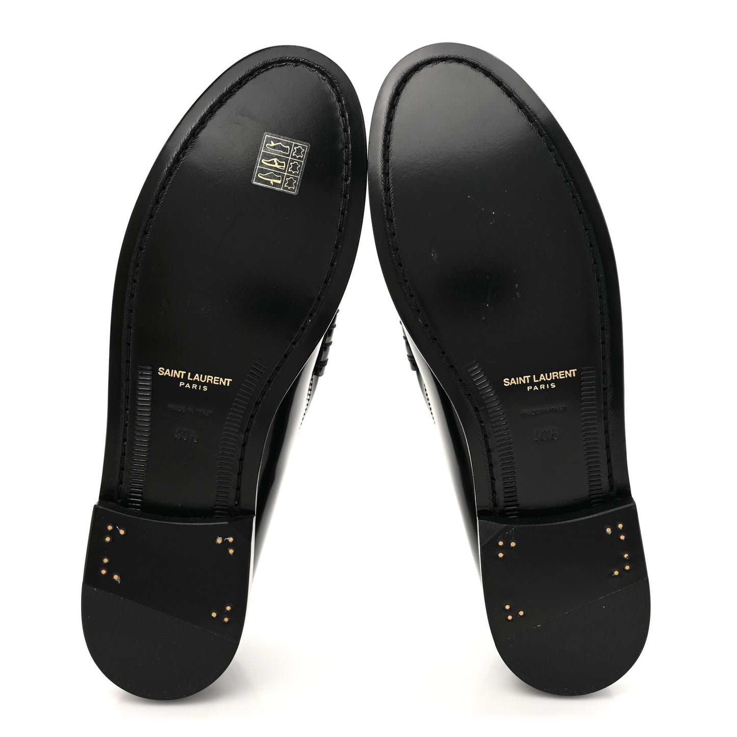 Magnum Lux Calfskin Le Loafer 15 Moccasins 40.5 Black