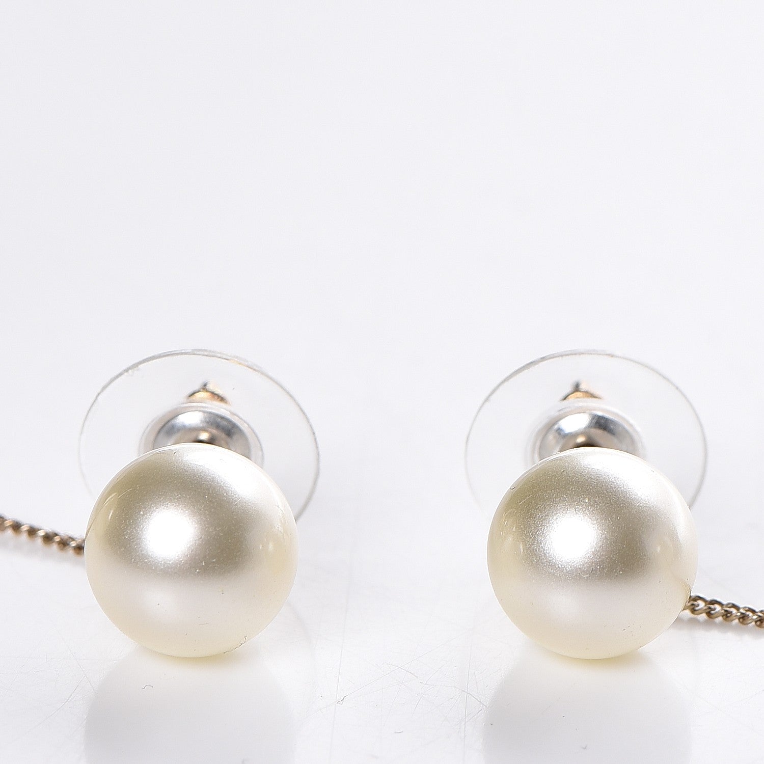Chanel Pearl CC Drop Earrings Gold 3 of 5