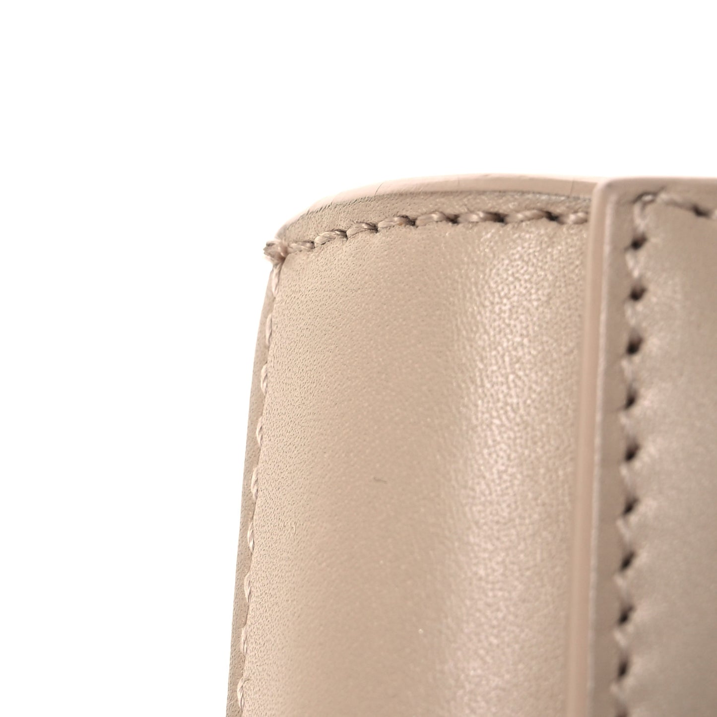 Patent Grain de Poudre Lutetia Flap Clutch Beige