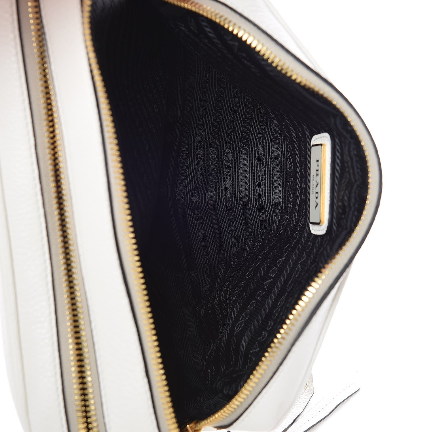 Prada Vitello Daino Medium Double Zip Shoulder Bag White 6 of 15