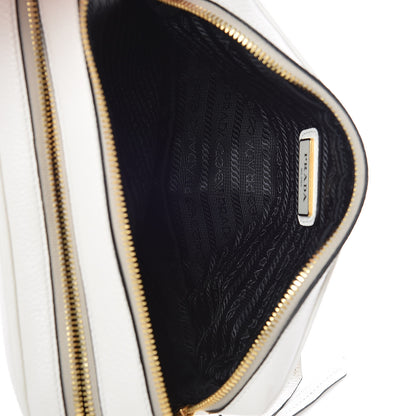 Prada Vitello Daino Medium Double Zip Shoulder Bag White 6 of 15