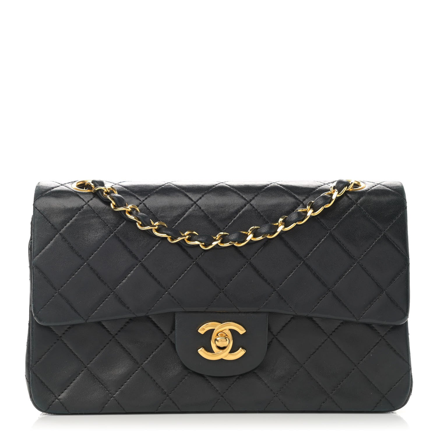 Chanel Lambskin Quilted Small Double Flap Black 1 of 13