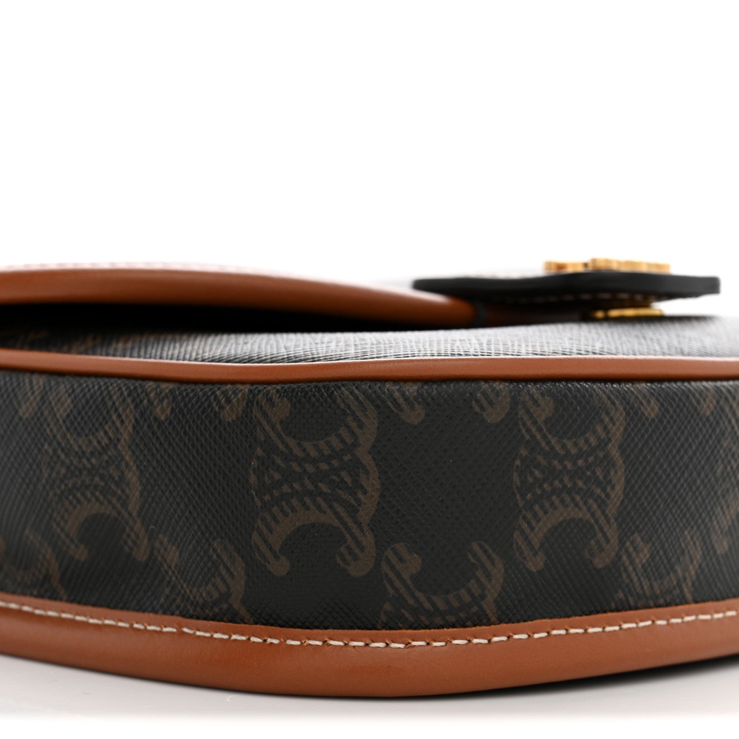 Celine Canvas Calfskin Triomphe Mini Besace Tan 9 of 10