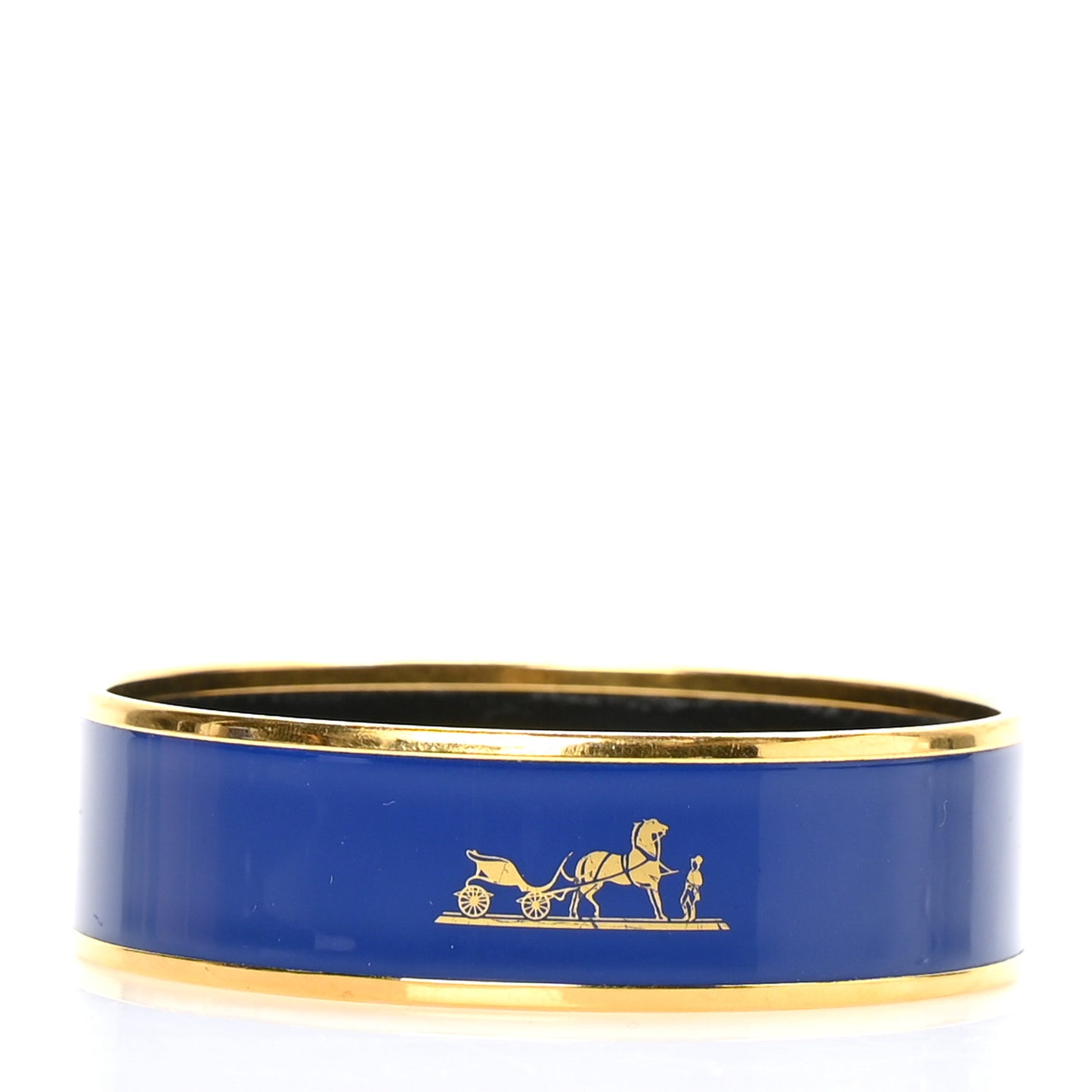 Enamel Printed Caleche Medium Bracelet 70 Bleu Royal